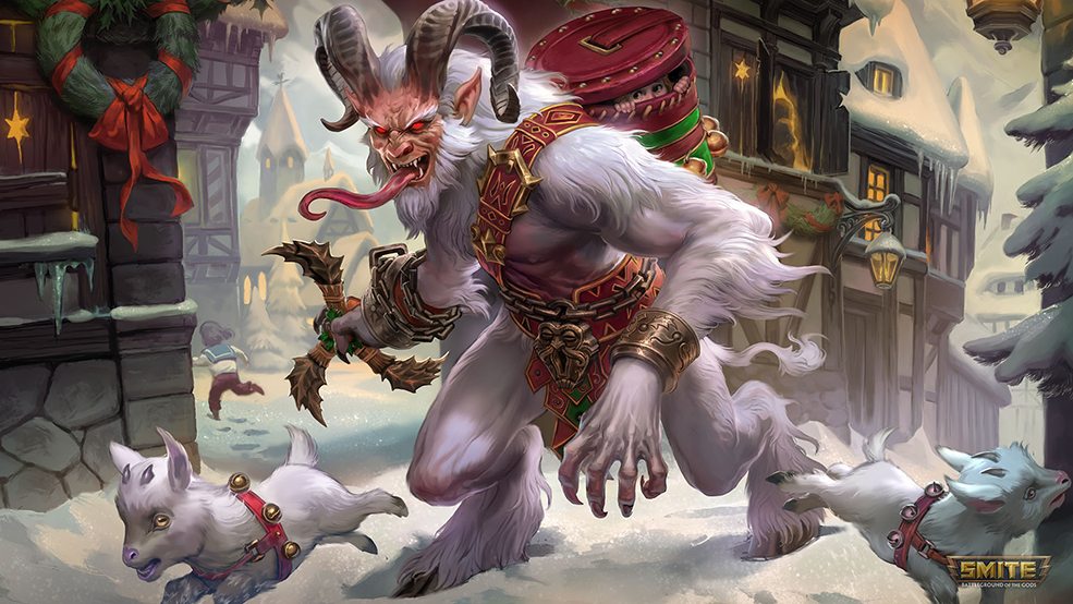 147套C4D竞技游戏《神之浩劫(Smite)》角色模型合集 - C4D之家 - Krampus-Cernnunnos-1920x1080.jpg