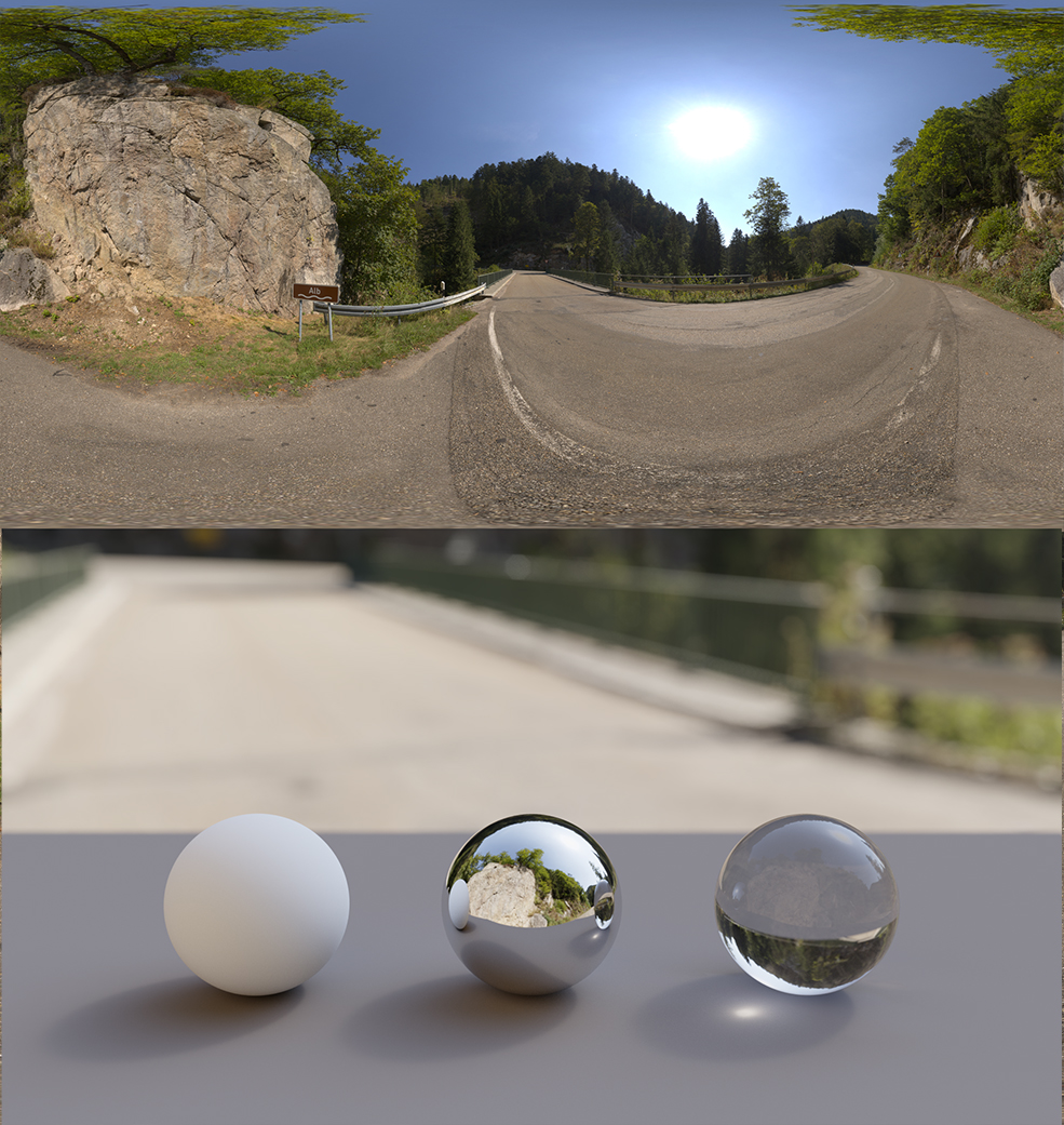 山路HDRI环境贴图 Street - Albtal-Bridge