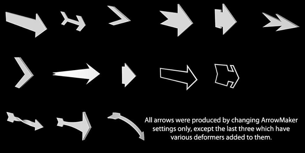 C4Dfree插件排行榜前5名 Top 5 Best Free Cinema 4D Plugins - C4D之家 - arrowmaker-examples.jpg