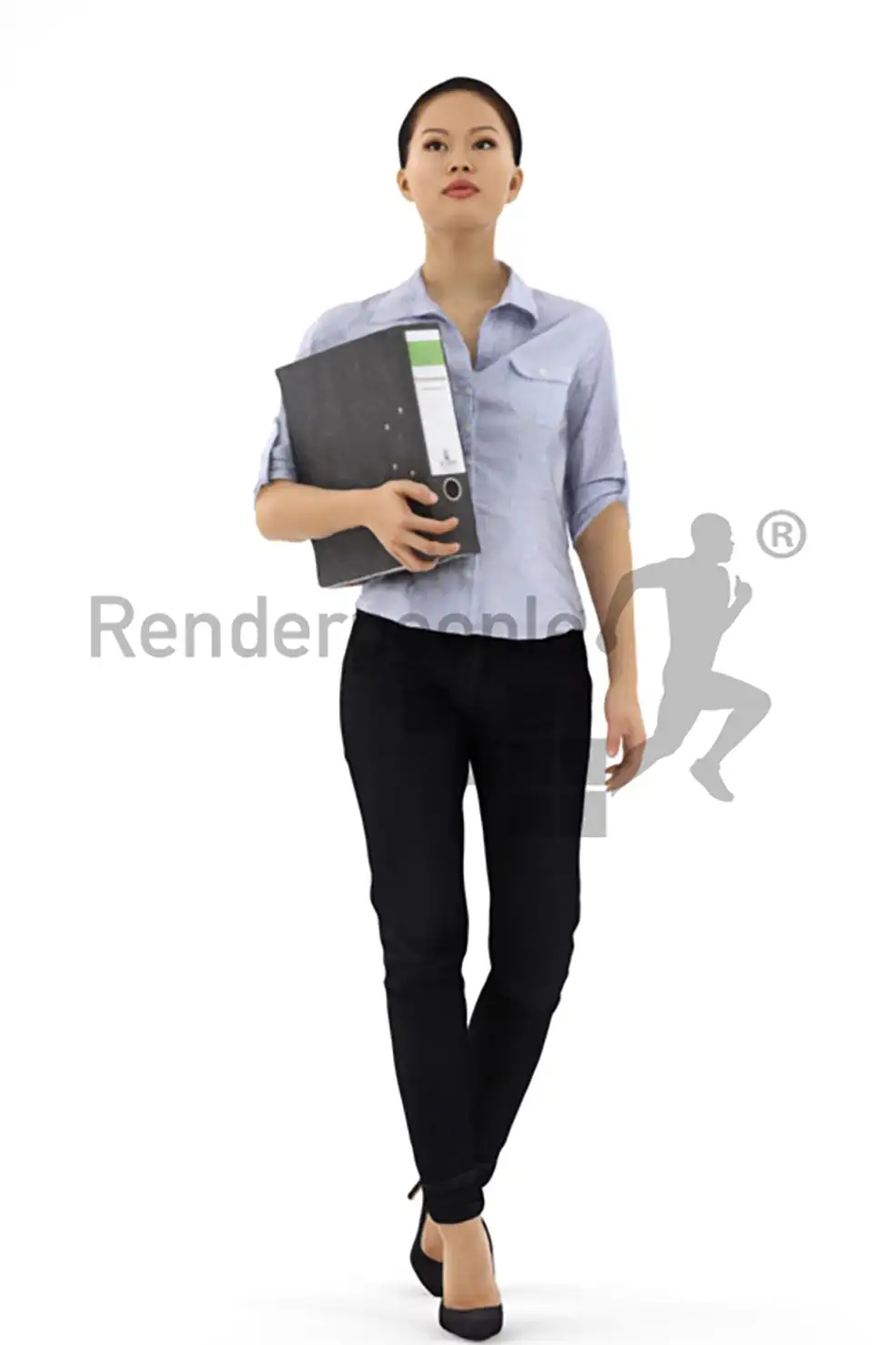 办公室女性 女秘书 时尚女性C4D模型 - C4D之家 - rp_mei_posed_001_A.jpg