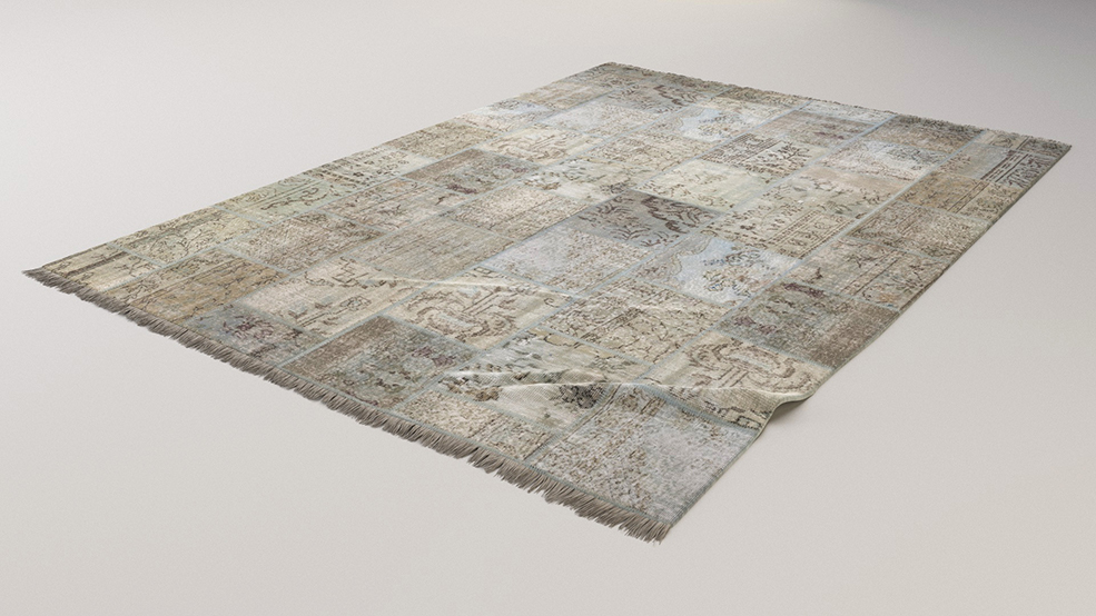 老式地毯C4D模型 vintage carpet
