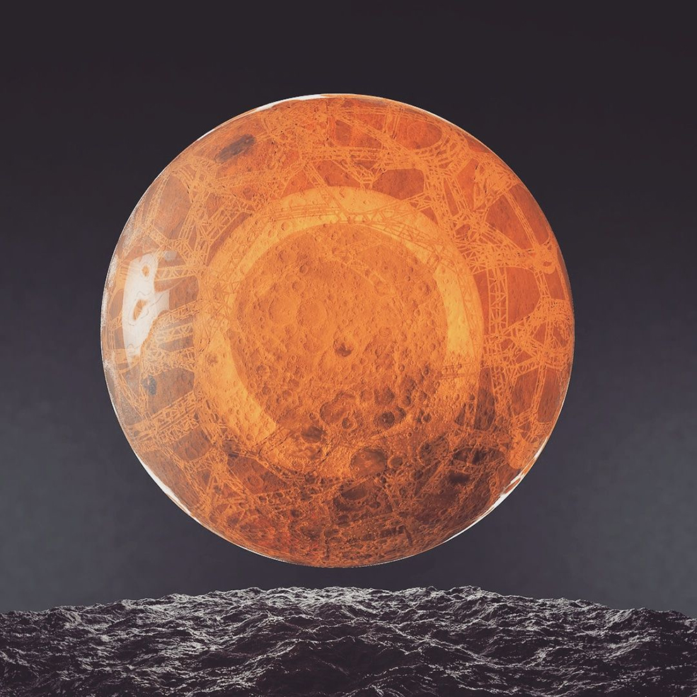 C4D外星球科幻圆球创意工程文件 CRACKS