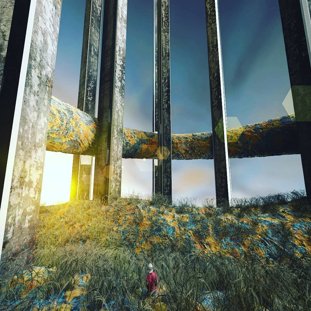 C4D锈迹斑斑的巨型纪念碑创意工程文件 SFLD MONUMENTAL