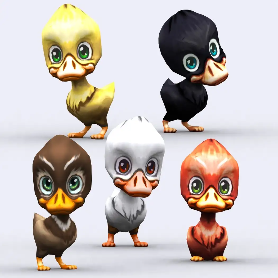 卡通低面多边形动物3D模型 Cubebrush – 3DRT – Chibii animals - C4D之家 - big_77f229dff9.jpg