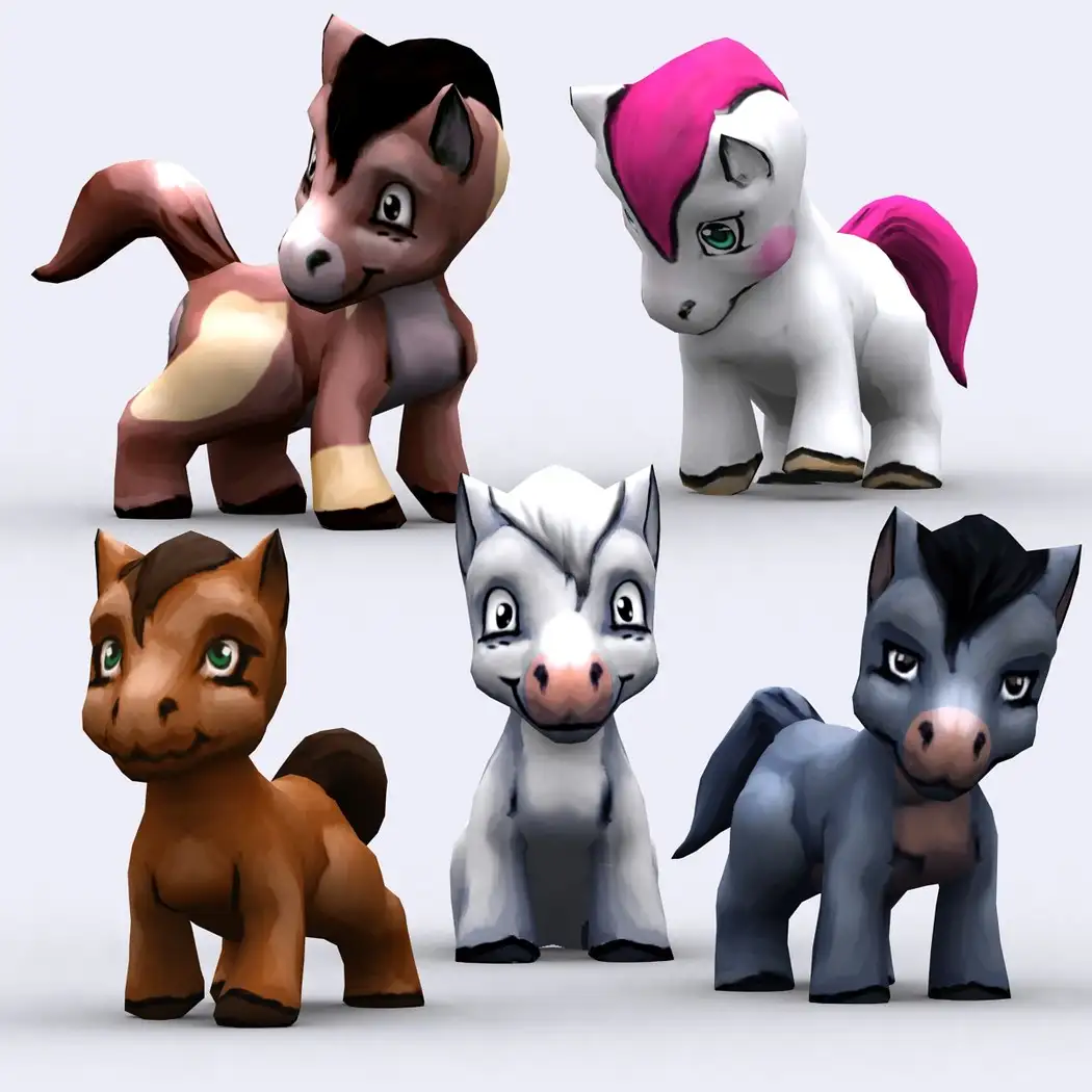 卡通低面多边形动物3D模型 Cubebrush – 3DRT – Chibii animals - C4D之家 - big_4e15837d9f.jpg