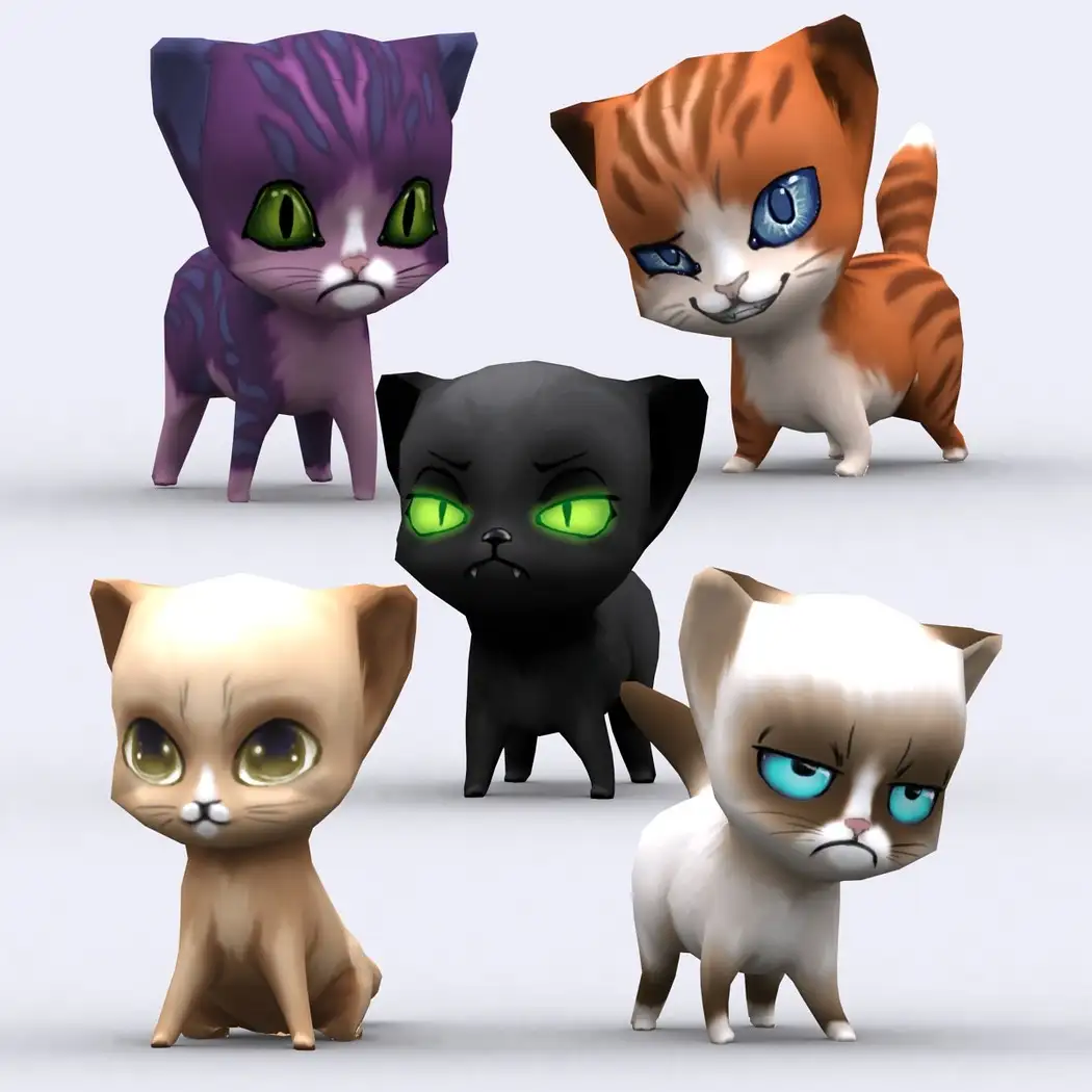 卡通低面多边形动物3D模型 Cubebrush – 3DRT – Chibii animals - C4D之家 - big_80fb9a522b.jpg