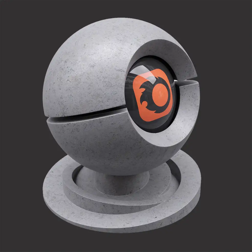 C4D CORONA光面混凝土材质 corona concrete light