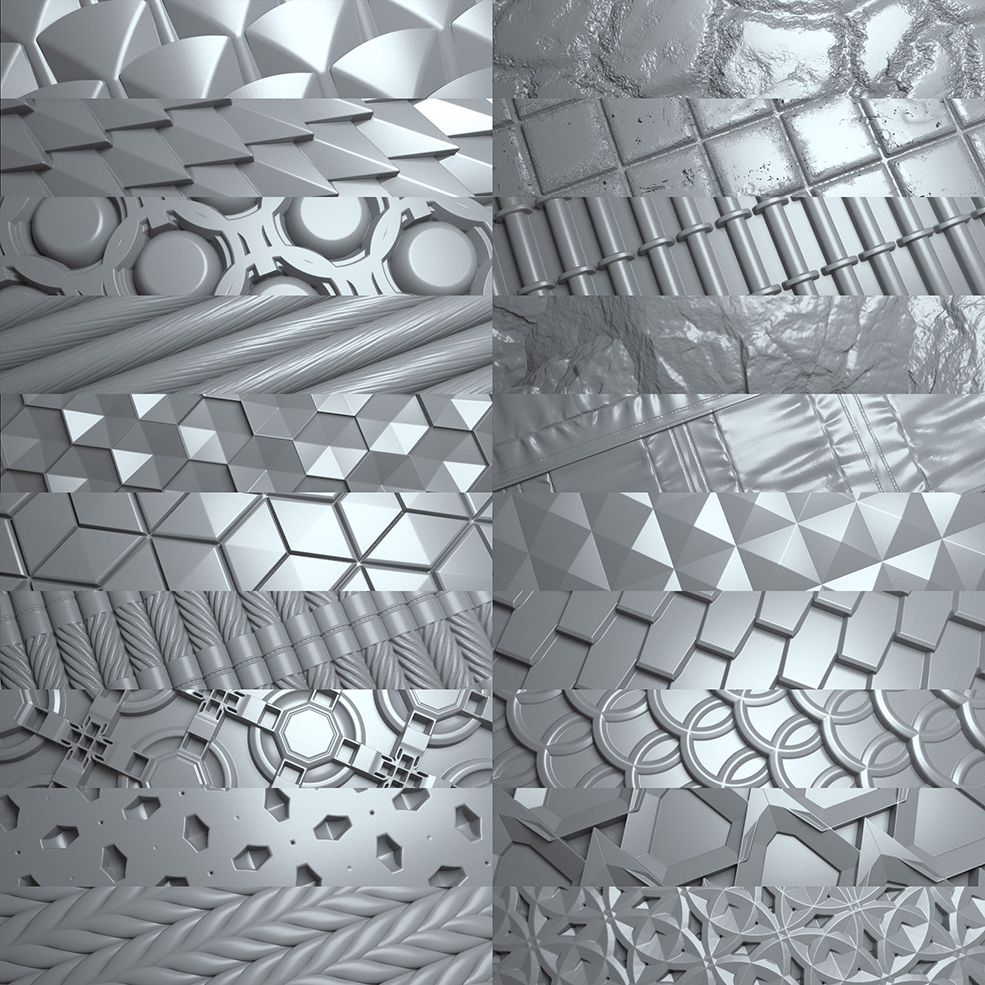 100张可平铺4K无缝纹理/Alpha图案 - C4D之家 - travis-davids-100-tileable-displacement-patterns-preview-5.jpg