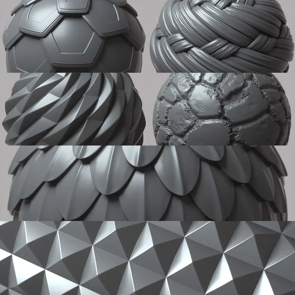 100张可平铺4K无缝纹理/Alpha图案 - C4D之家 - travis-davids-100-tileable-displacement-patterns-preview-6.jpg