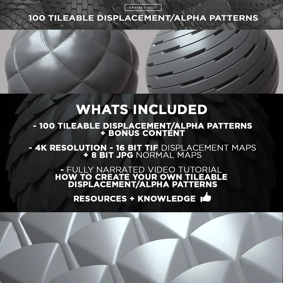 100张可平铺4K无缝纹理/Alpha图案 - C4D之家 - travis-davids-100-tileable-displacement-patterns-preview-10.jpg