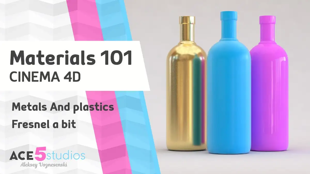 C4D钢铁塑料材质教程 Metals and Plastics