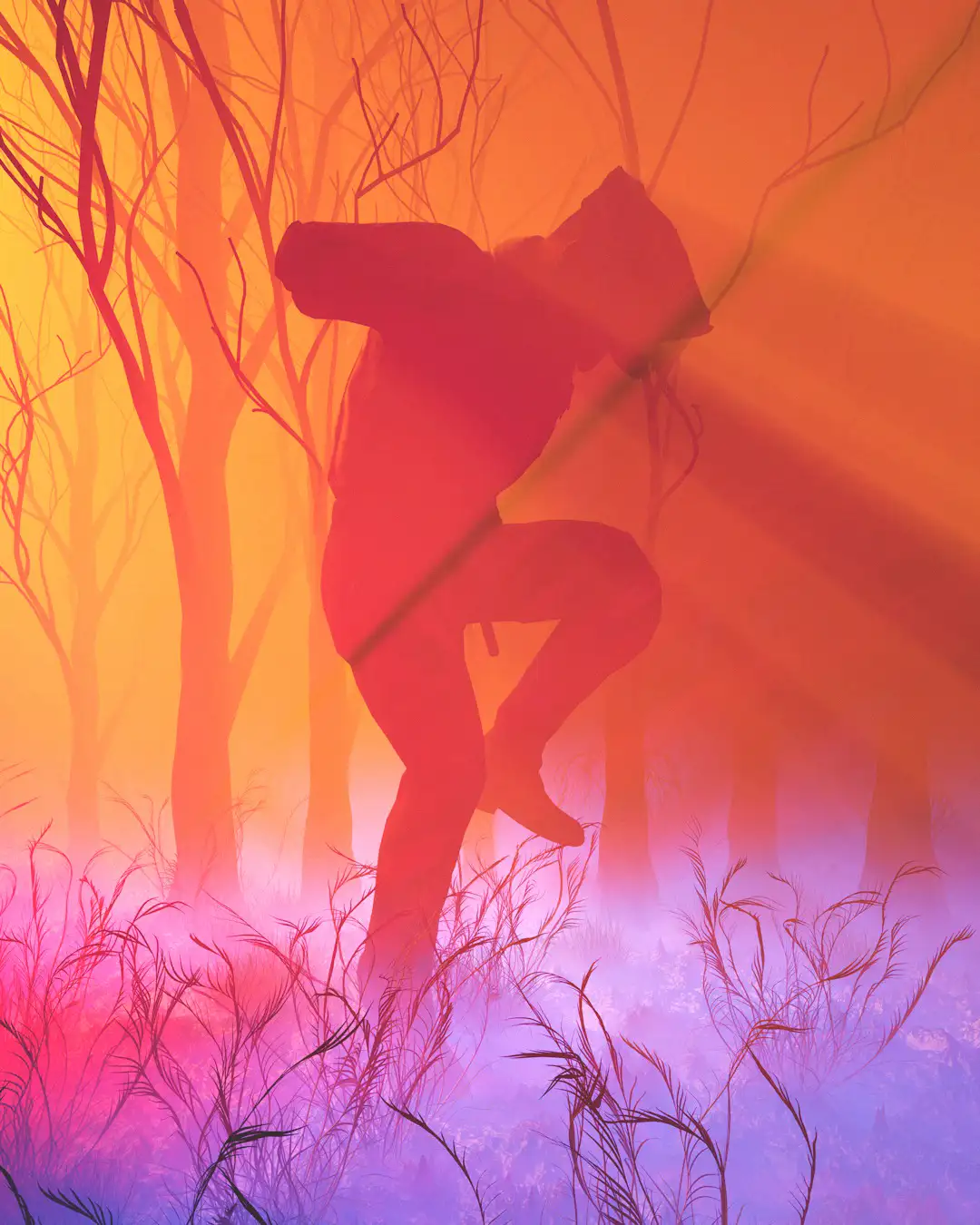 C4D森林中的人物动画创意场景工程 TRIPPIN' BAWLS