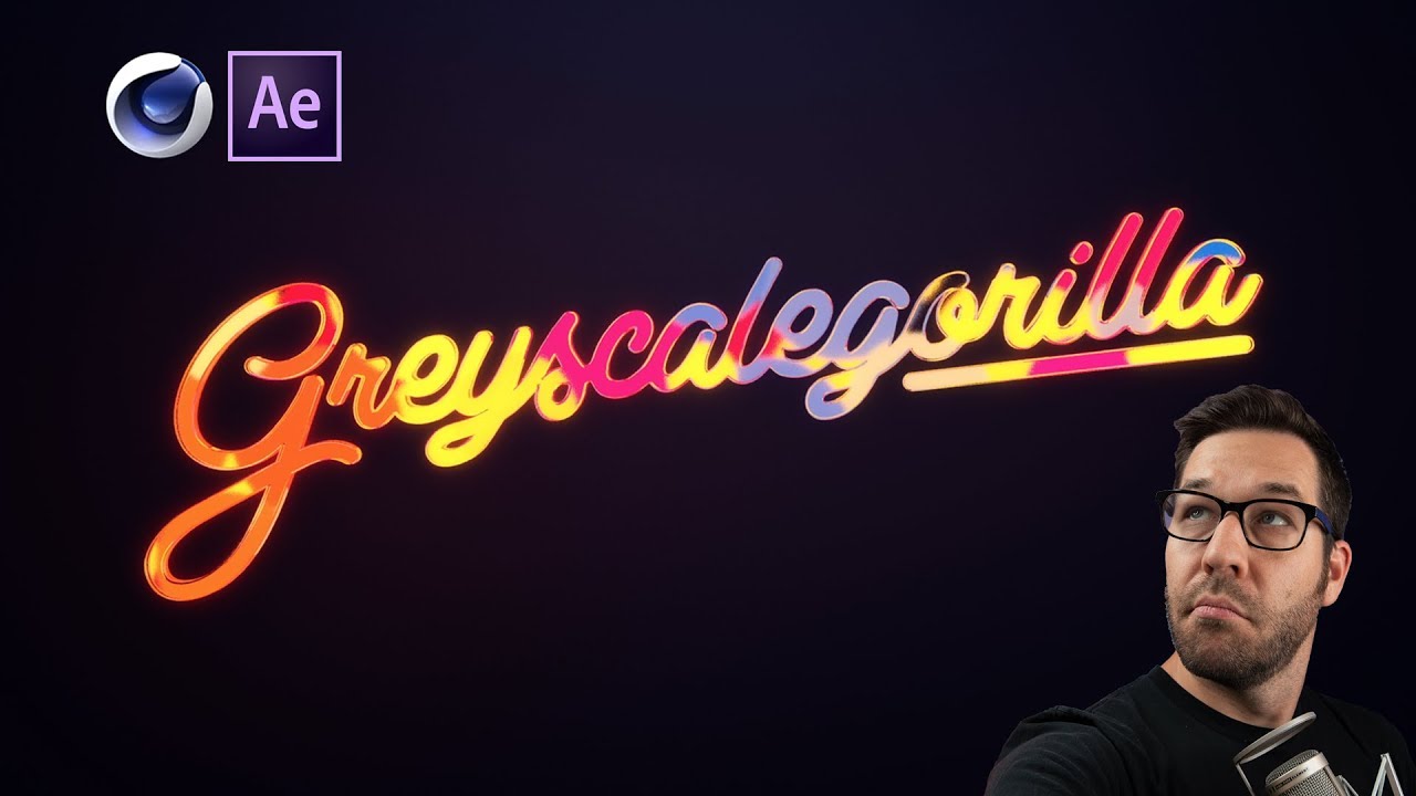 C4D+AE制作三维玻璃折射标志教程 3D Glass Logo Animation