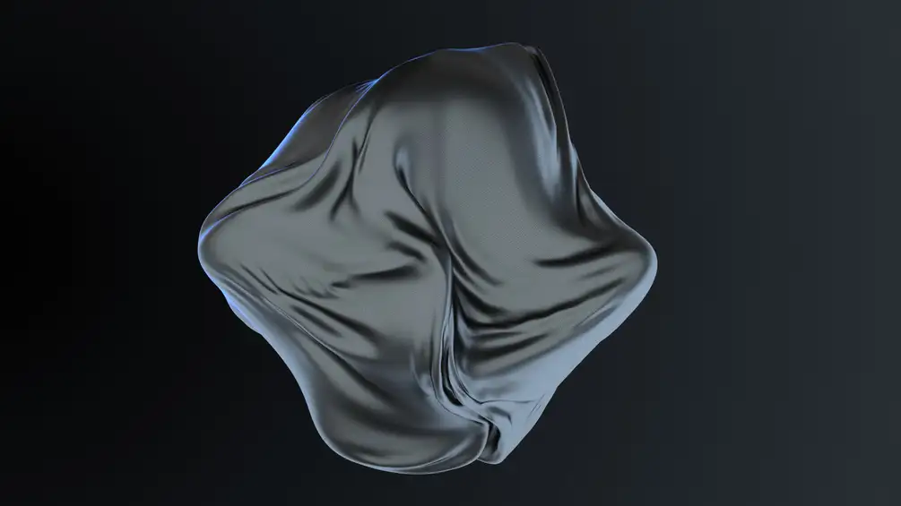 C4D布料球体变形动画工程文件 C4D Abstract Cloth Effect
