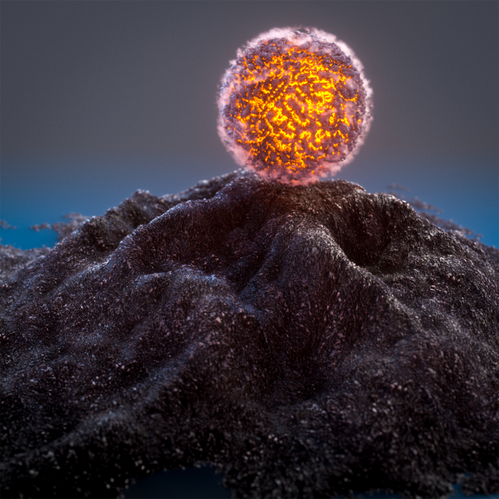 C4D Octane Renderer火山口能量球 火球工程 Core