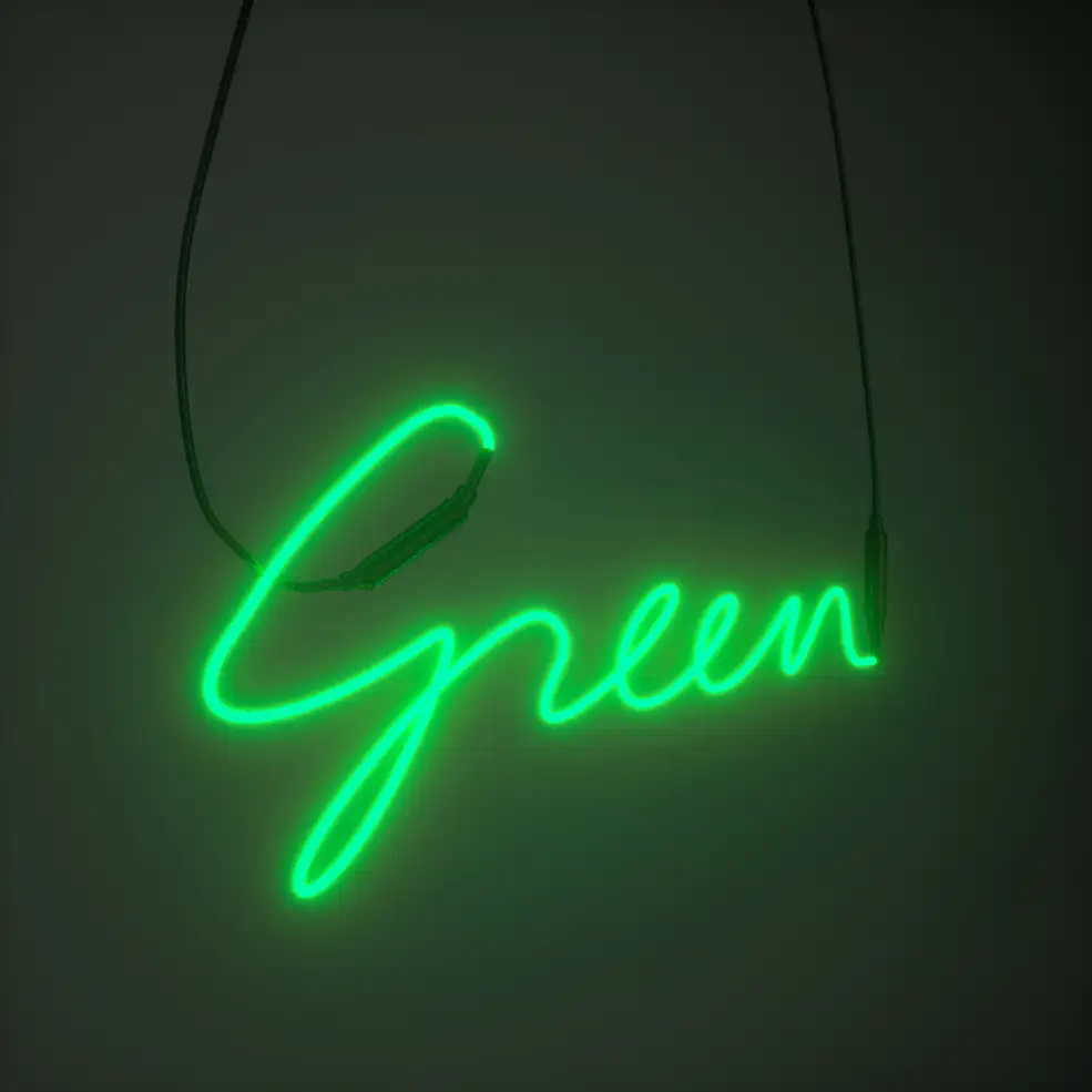 C4D Octane Renderer绿色霓虹灯文字工程 Green light