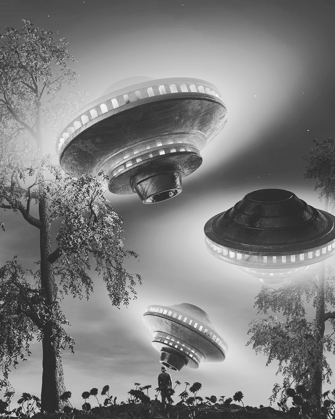 C4D外星飞船UFO创意科幻场景工程