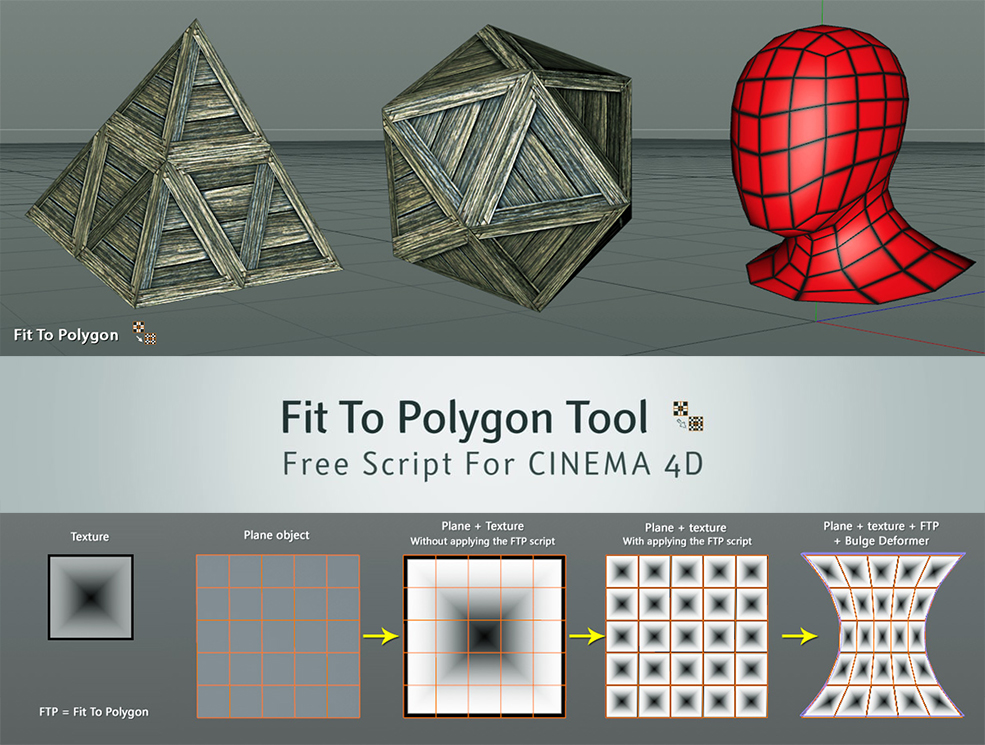 C4D对称多边形工具 Fit To Polygon Tool – Free Script For CINEMA 4D - C4D之家 - free-fit-to-polygon-script-c4d.jpg