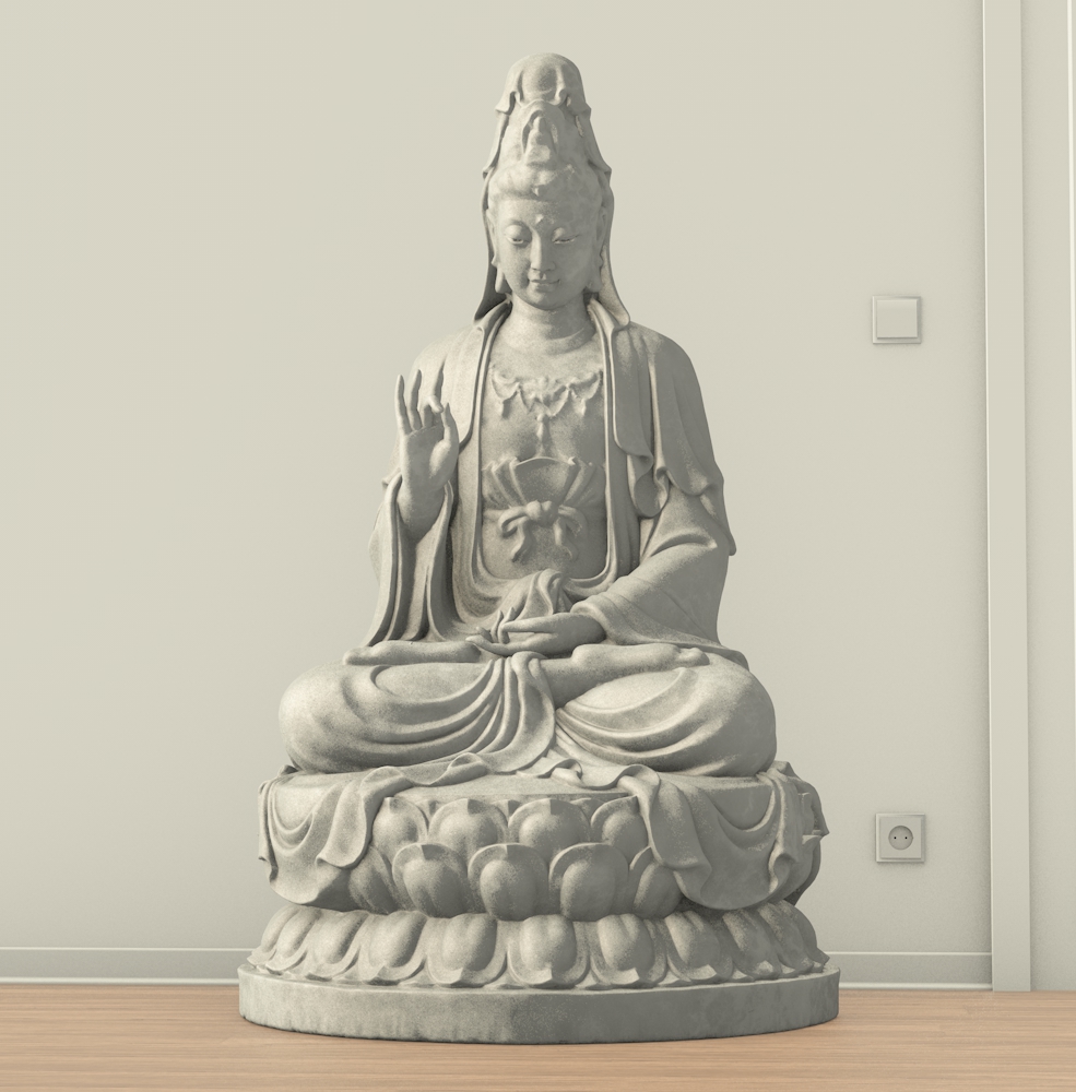 观音雕像C4D模型