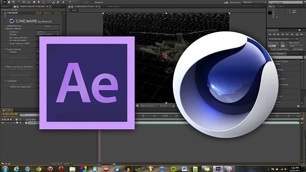 AE桥接C4D教程 Cinema 4D : Cineware in After Effect