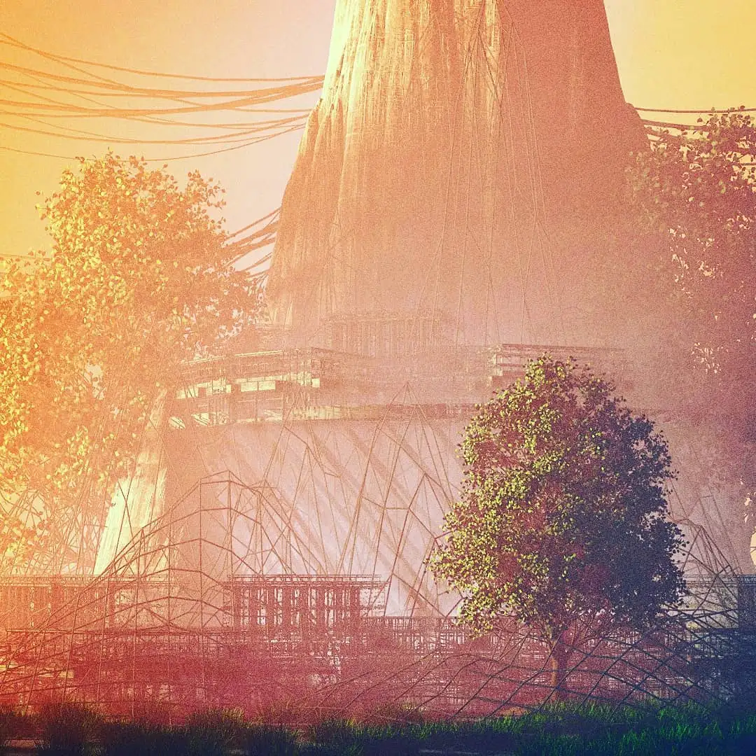 C4D科幻岩石上搭建的房子创意工程 ATROCKOLIS - C4D之家 - 1.jpg