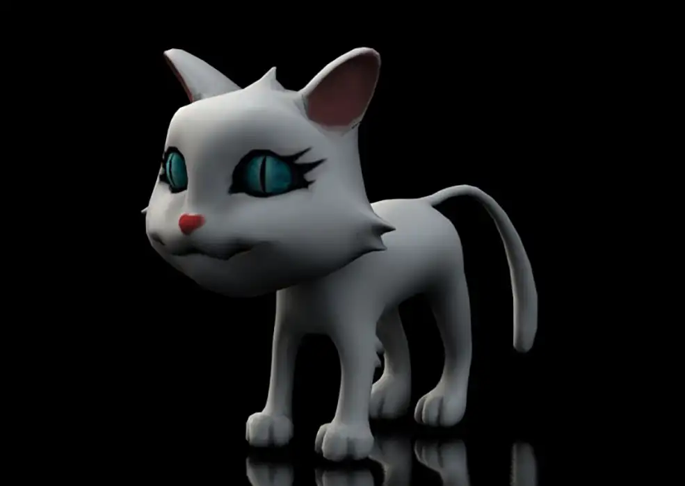 白猫绑定C4D动画模型 Cat