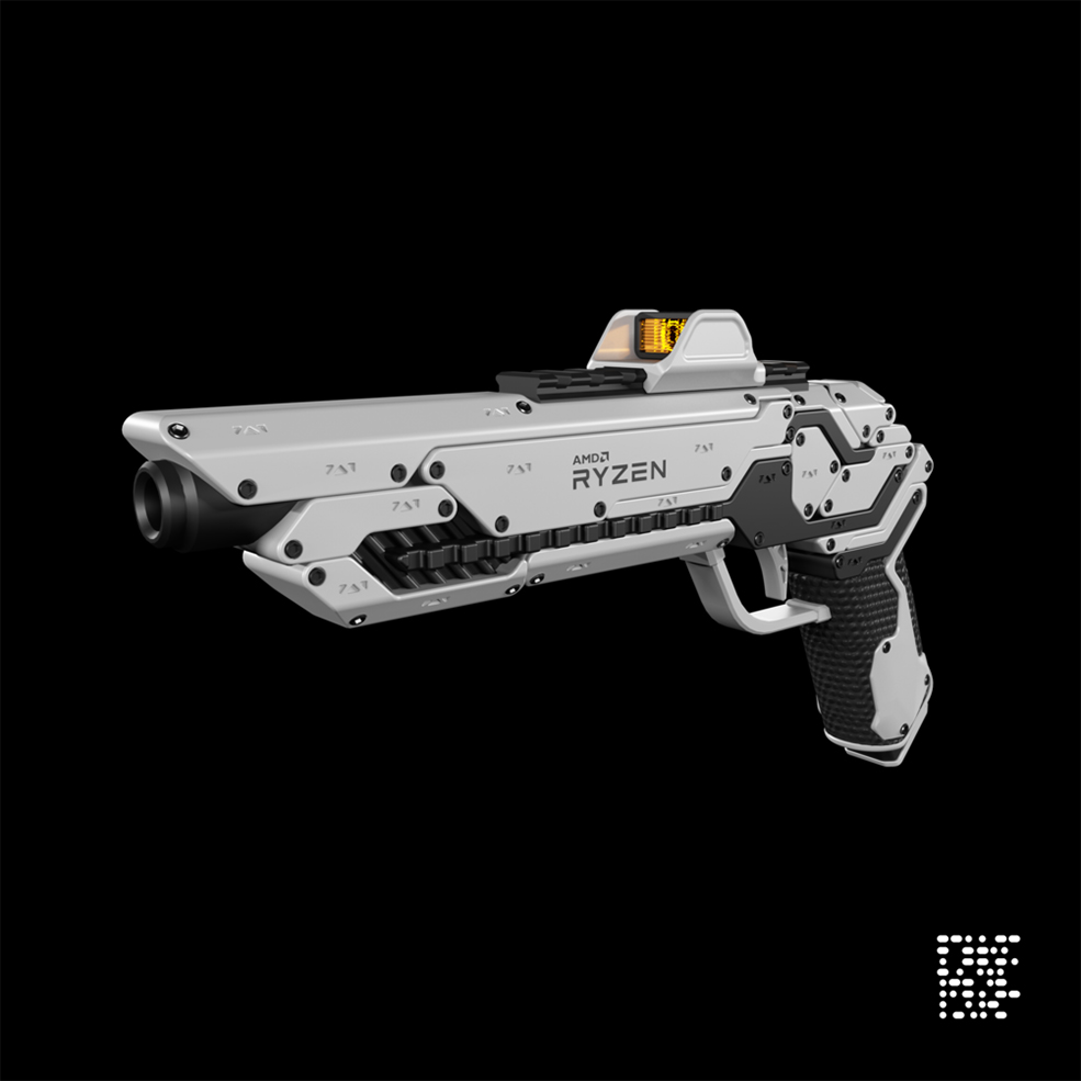科幻概念手枪模型 Sci-fi concept Pistol