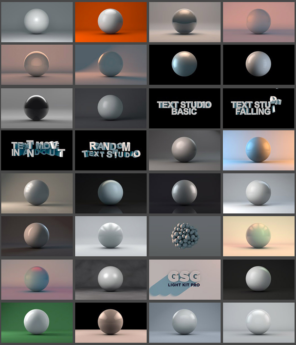 灰猩猩C4D灯光预设十大新功能介绍教程Greyscalegorilla Light Kit Pro 3 - C4D之家 - LightKitProStudioGallery.jpg