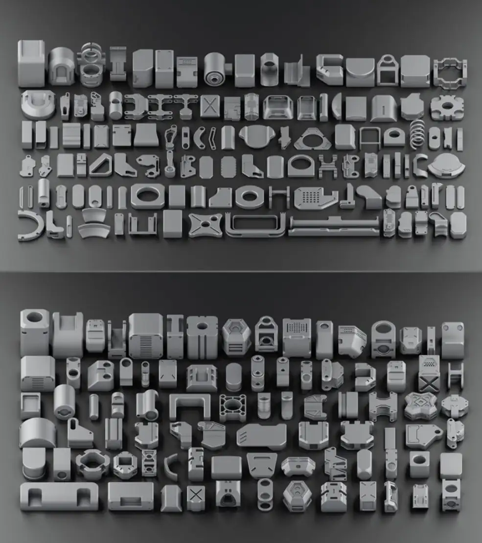 150个硬表面机械零件3D模型 Hard Surface Kitbash Volume 1 Over 150 Unique Meshes - C4D之家 - 3dart_3-Download-300-free-kitbash-3D-Model-part-Vol-2-3-910x1024.jpg