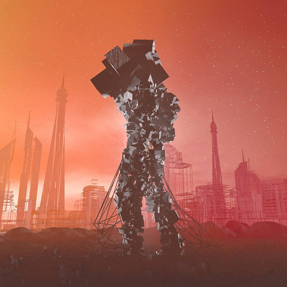 C4D x-particles科幻样条城市与碎片人物创意工程 HEAVY MIND - excl - C4D之家 - 1.jpg