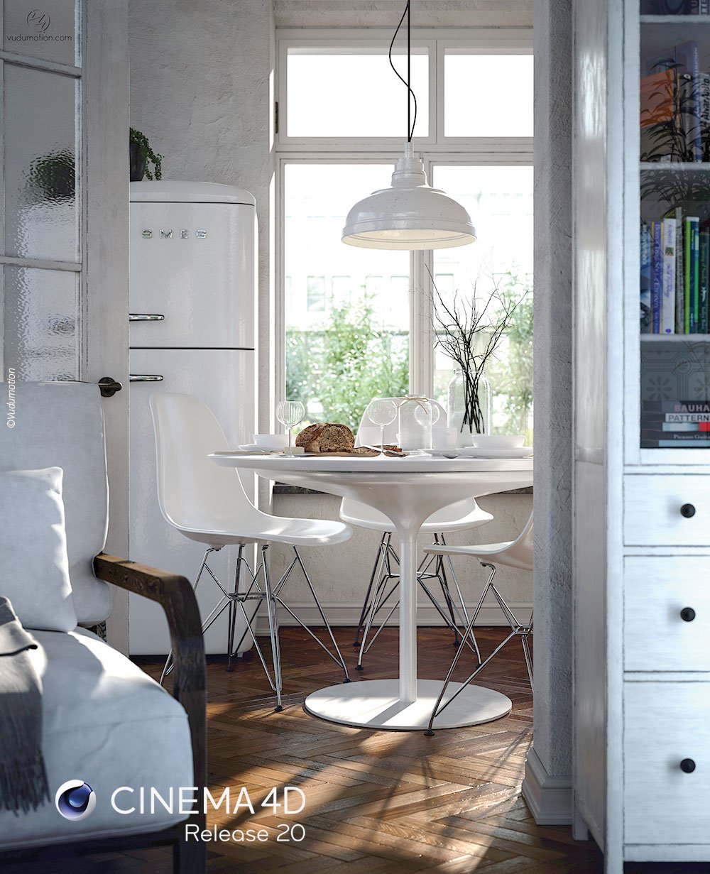 C4D R20室内渲染作品欣赏 - C4D之家 - Vudumotion_Breakfast.jpg