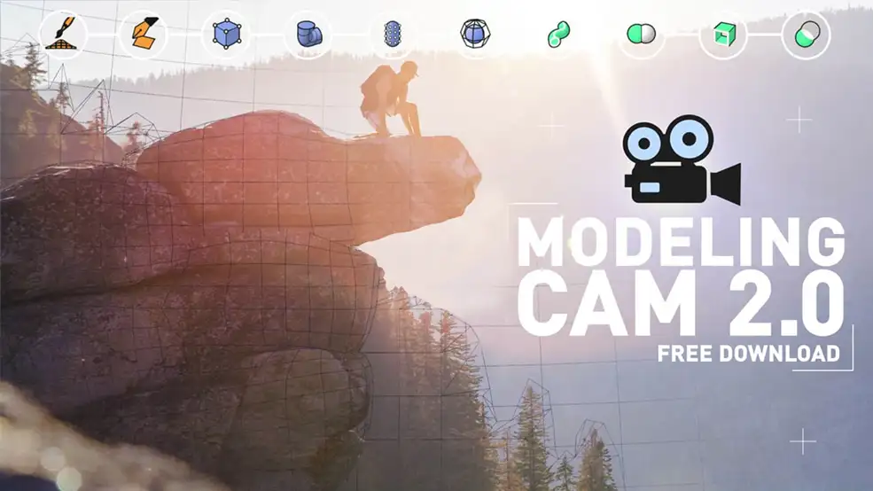 C4D图片三维摄像机投射插件 Modeling Cam V2.0 For Cinema 4D