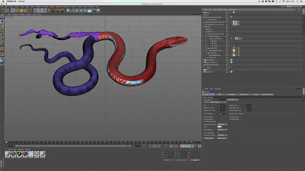 C4D蛇蜕皮创意广告设计 SNAKE - C4D之家 - KingCobra_Screen_01.jpg