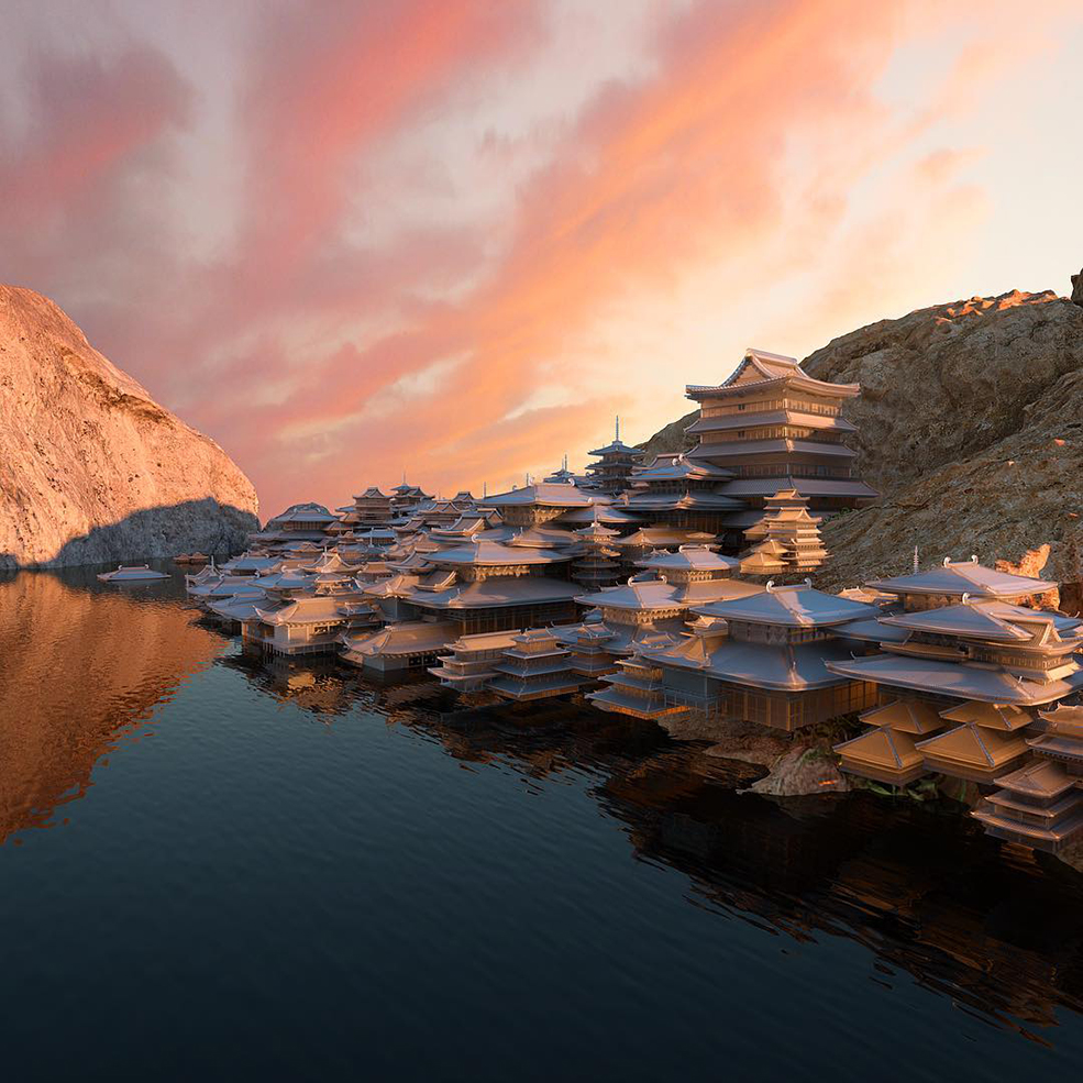 古代日本建筑3D模型 Kitbash3D – EDO JAPAN