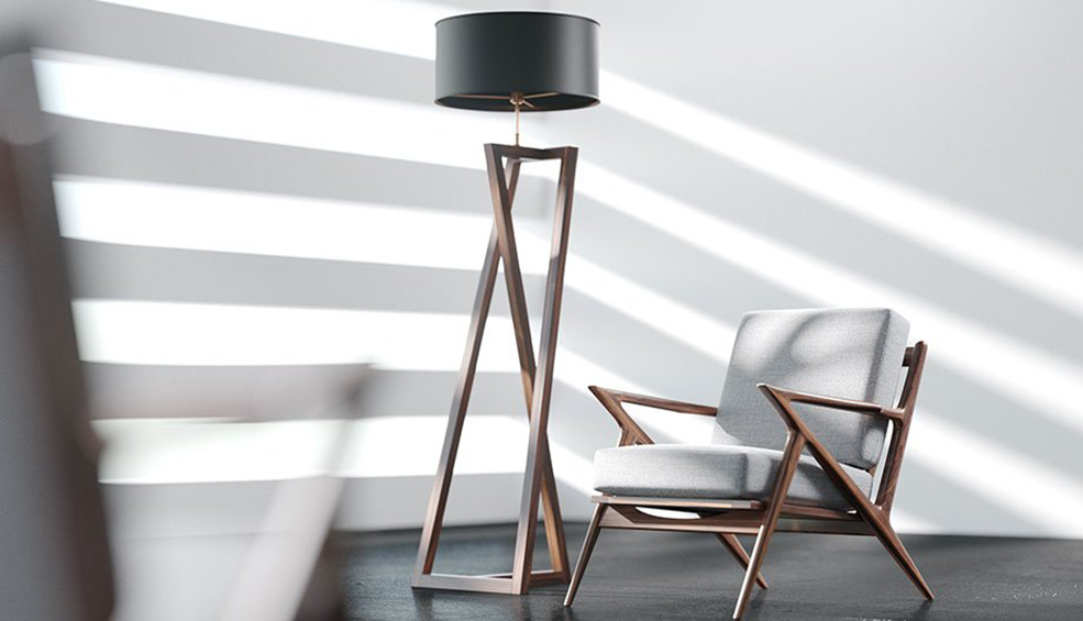 新中式休闲椅子 落地灯C4D模型 - C4D之家 - Armchair_Free_3d_model.jpg