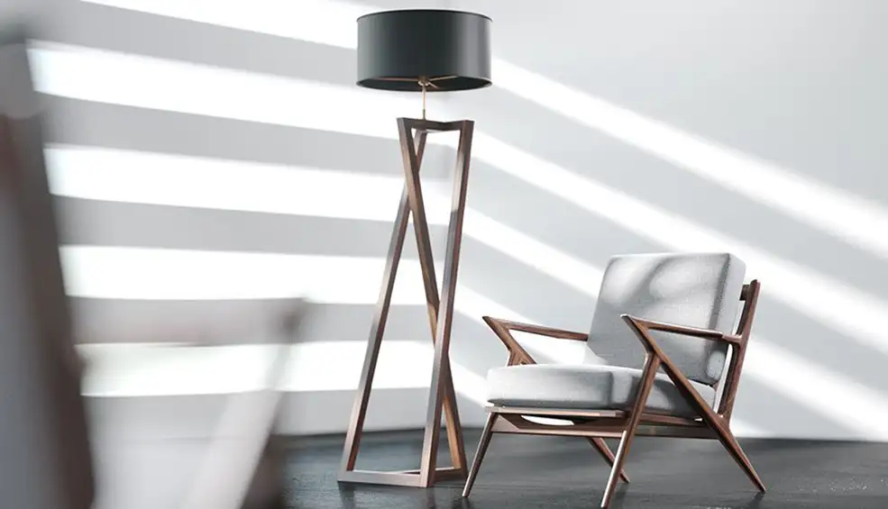 新中式休闲椅子 落地灯C4D模型 - C4D之家 - Armchair_Free_3d_model.jpg