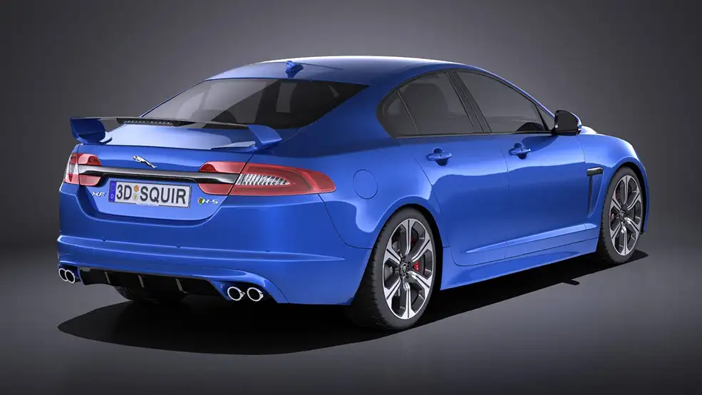 蓝色捷豹XFR-S跑车C4D模型 Jaguar XFR-S 2014 3D Model - C4D之家 - 51676.jpg