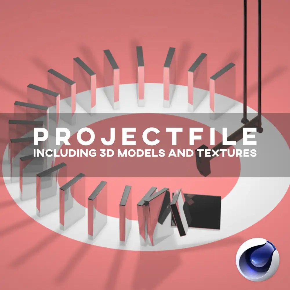C4D多米诺骨牌动画工程 DOMINO SOMETHING