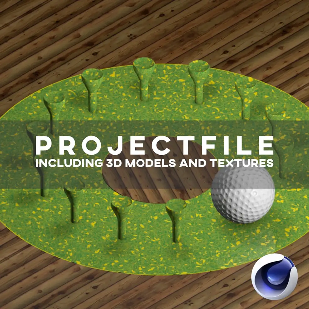 C4D高尔夫球动画创意工程 golfball
