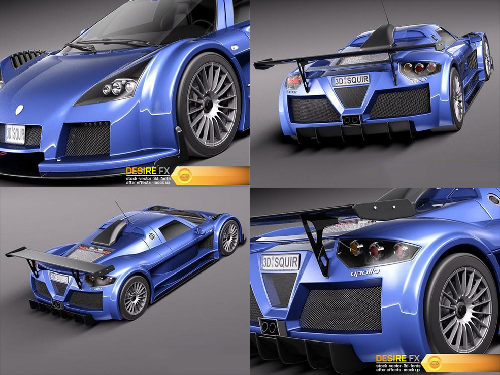 阿波罗跑车C4D模型 Gumpert Apollo 3D Model