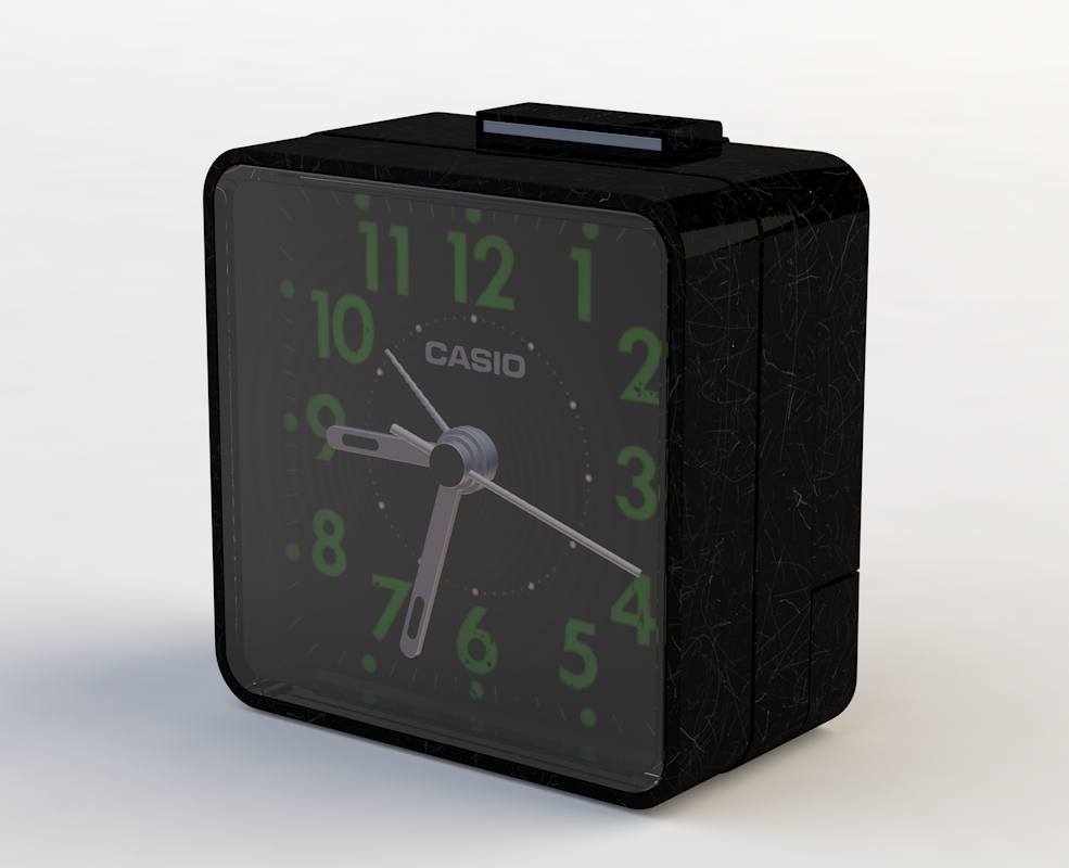 卡西欧方形闹钟C4D模型 CASIO Alarm Clock