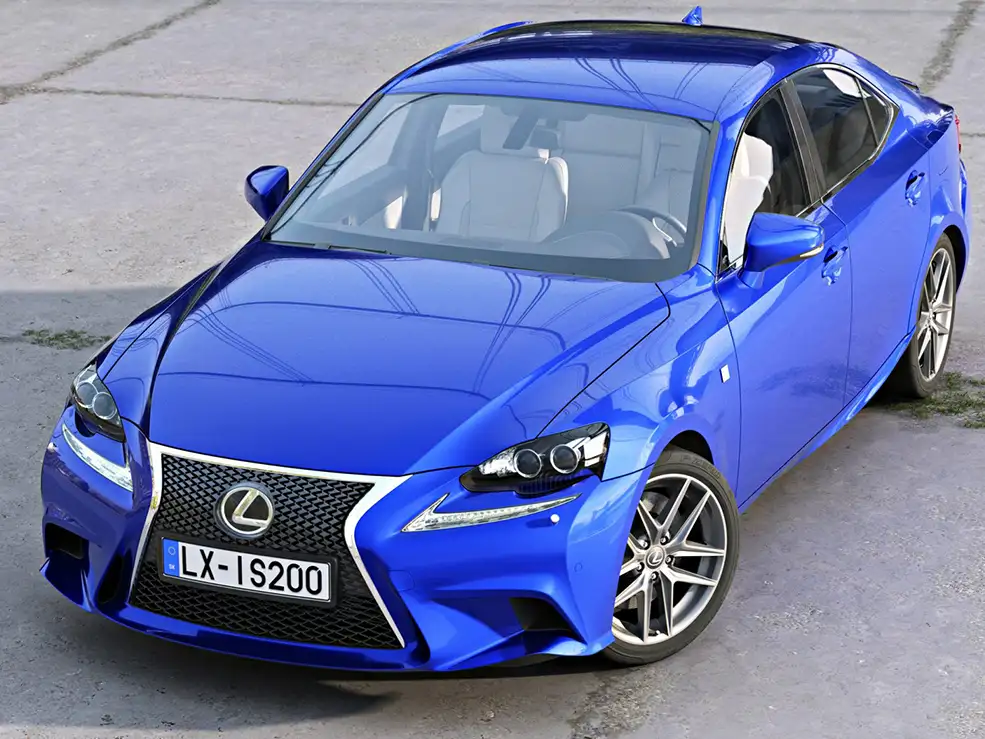 雷克萨斯IS轿车C4D模型 Lexus IS F Sport 2016 3D Model