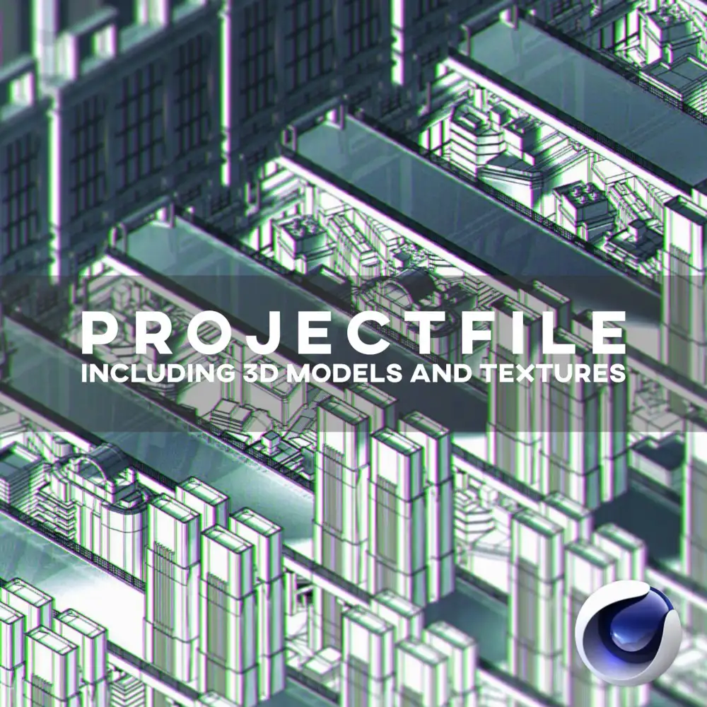 C4D卡通素描科幻城市建筑创意工程 TECHNICS SS