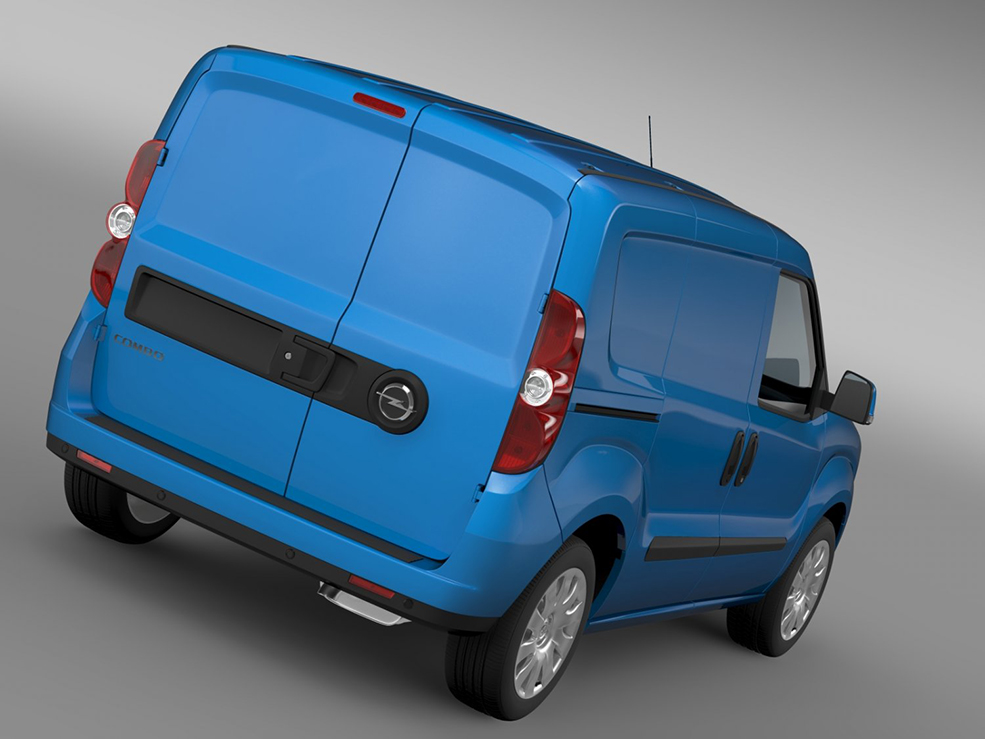 欧宝面包车MPV小汽车商务车C4D模型 Opel Combo SWB Cargo 2015 3D Model