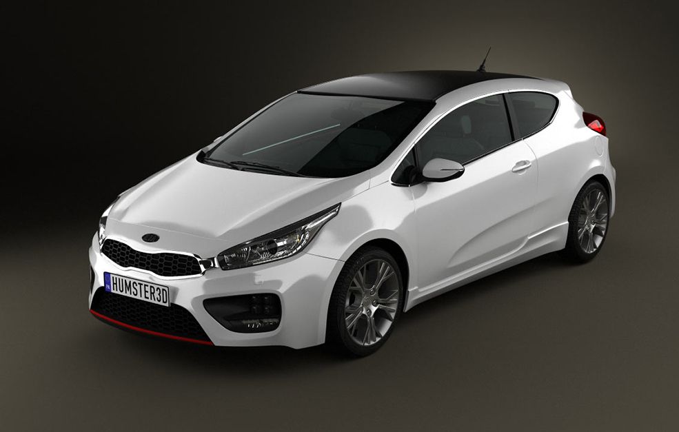 全新起亚Ceed GT轿车C4D模型 Kia Pro Ceed GT 2014 3D Model