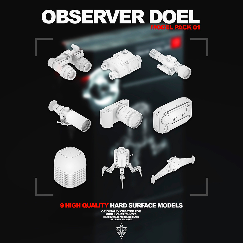 9个科技数码产品模型合集 Observerdoel Model Pack 01