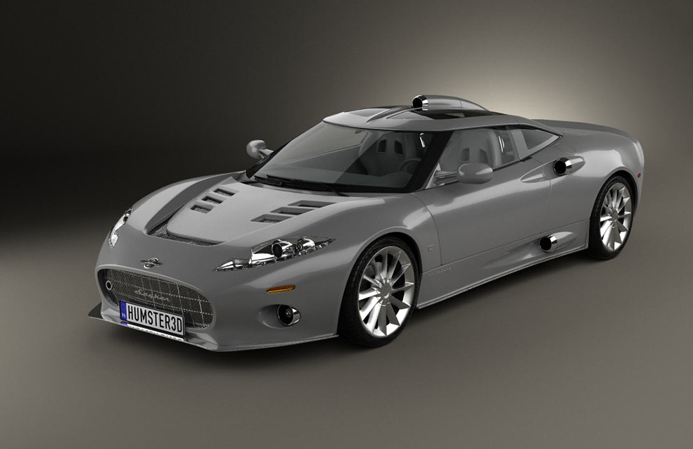 世爵 C8 Aileron超级跑车C4D模型 Spyker C8 Aileron 2008 3D Model