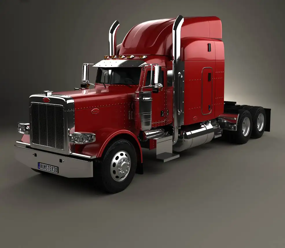 彼得比尔特卡车C4D模型 Peterbilt 379 Tractor Truck 1987 3D Model