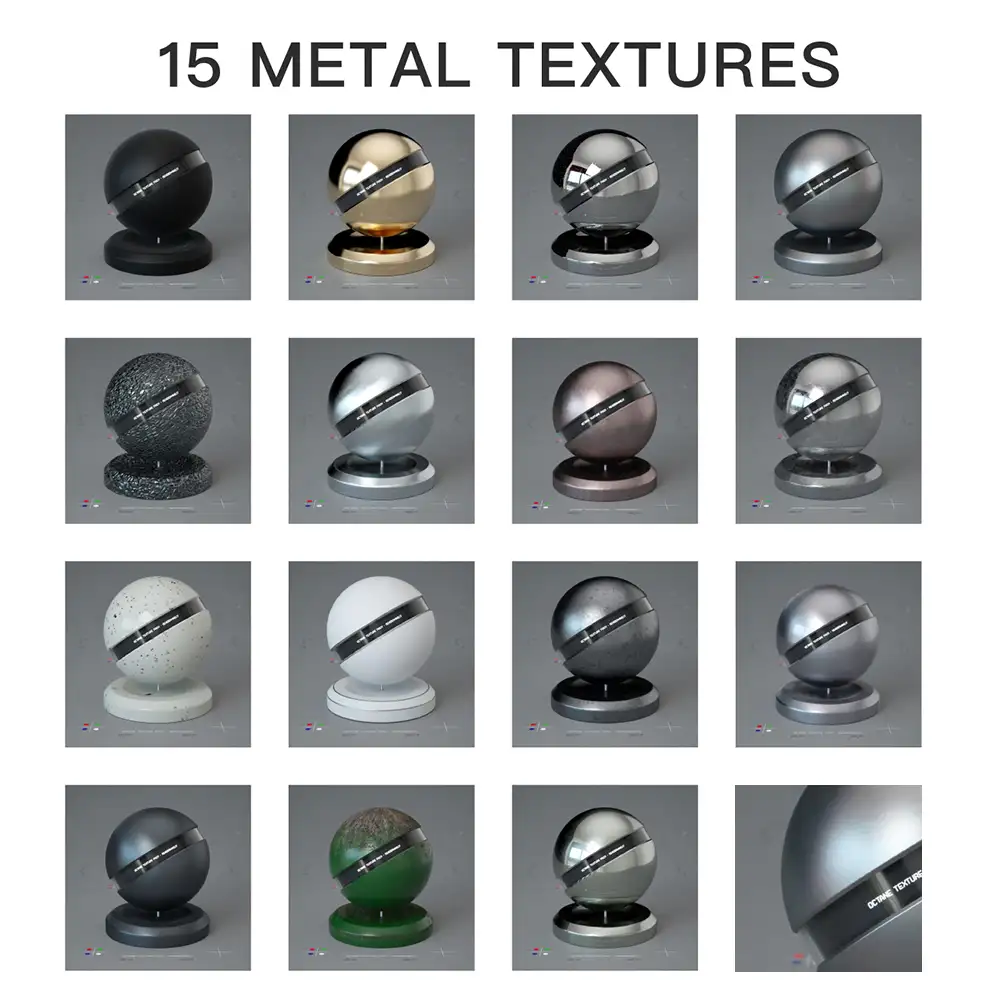 100个C4D Octane玻璃钢铁布料塑料大理石木纹材质球预设合集 - C4D之家 - 2.jpg