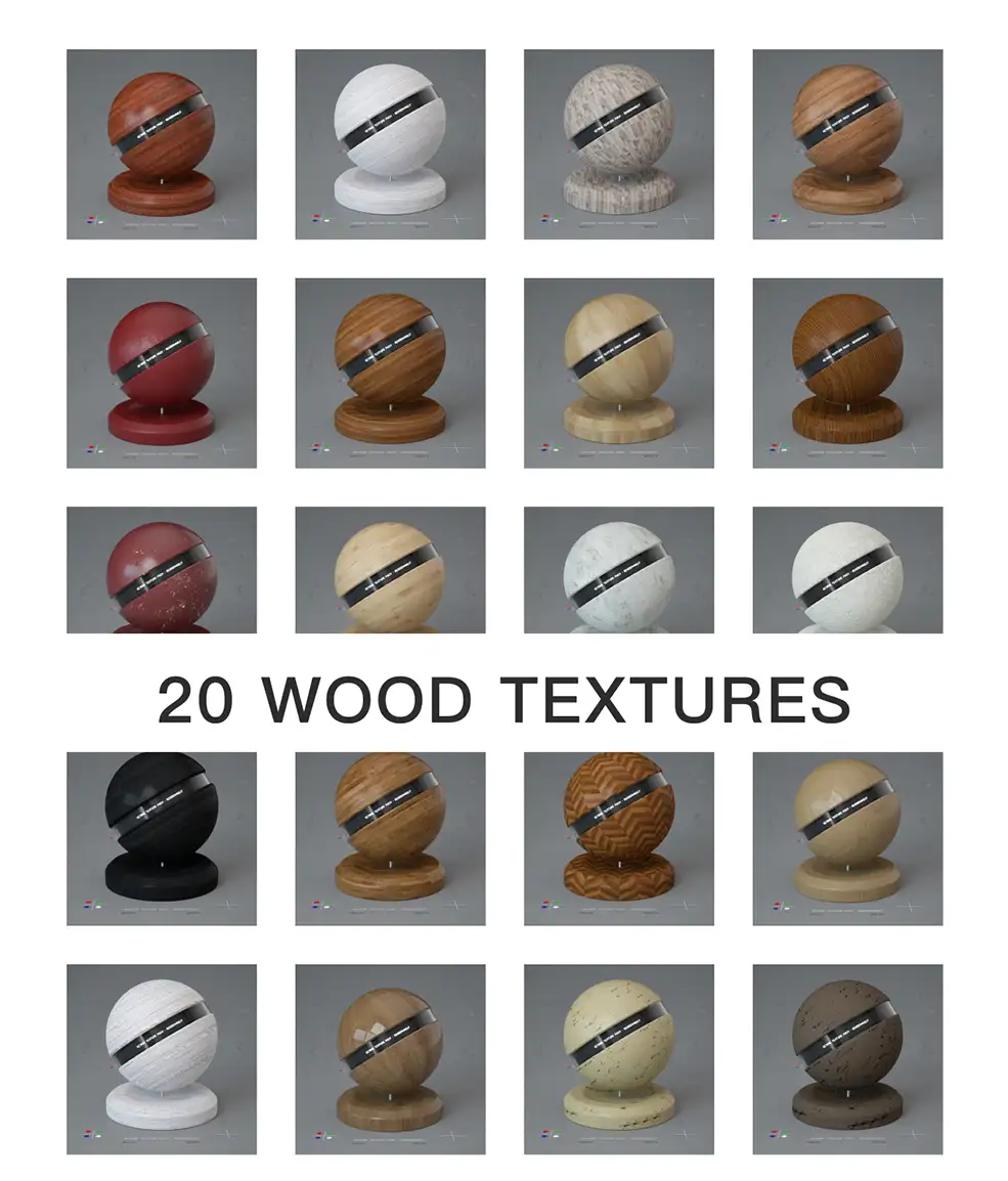 100个C4D Octane玻璃钢铁布料塑料大理石木纹材质球预设合集 - C4D之家 - 7.jpg